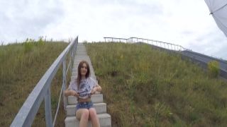 DomingoView - Sanija Poses Nude on Stairs Gopro Backsta