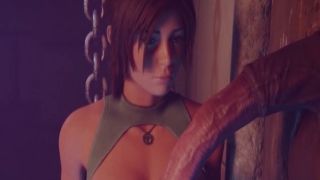 Lara Croft and Huge Dick at Gloryhole