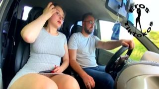 EgoLoveOff - Gave a blowjob to her husband at the wheel