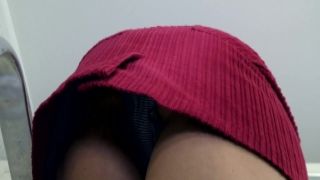 WeAreHairy - Foxy - Red Skirt Grey Top