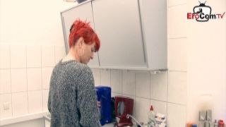 german redhead housewife mom fuck in kitchen